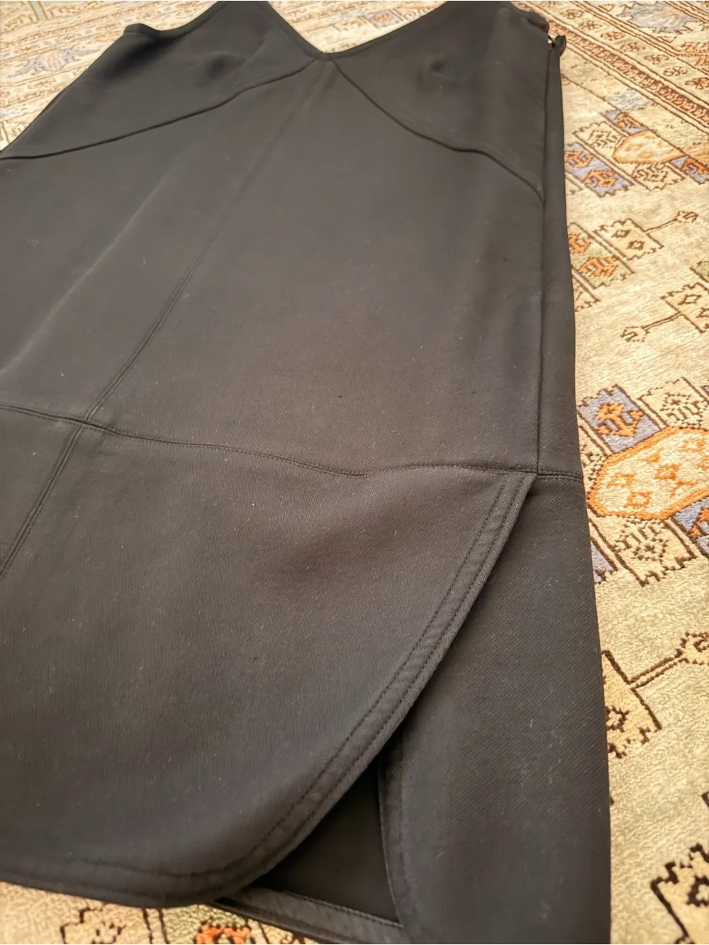 Helmut Lang Black V-Neck Slip Mini Dress - Picture 3 of 5